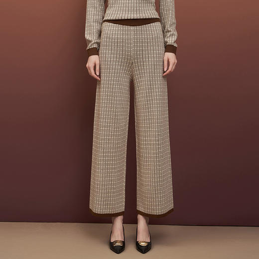 EITIE爱特爱秋季新款宽松休闲裤简约气质针织阔腿裤6701407 商品图2