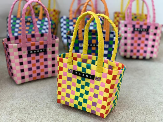 mini版编织菜篮子-黄色 商品图0