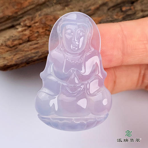 派瑞翡翠 翡翠观音 糯冰种 紫色 商品图3