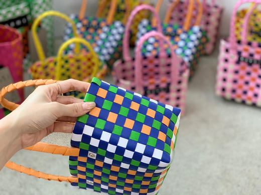 mini版编织菜篮子-拼蓝色 商品图3