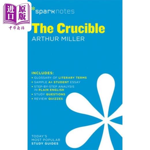 预售 【中商原版】Sparknotes 文学指南 坩埚 英文原版 The Crucible Sparknotes Literature Guide Sparknotes Arthur Miller 商品图0