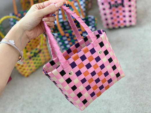 mini版编织菜篮子-粉色 商品图3