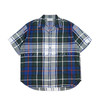 UNUSED FRINGE BIG CHECK SHIRT 水洗做旧流苏拼接格子短袖衬衫 商品缩略图1