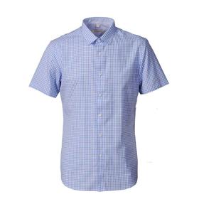 【大都会店】MAILYARD/美尔雅全棉商务男士短袖衬衫 正装短衬格子免烫衬衣 305(自提：仅限大都会门店)