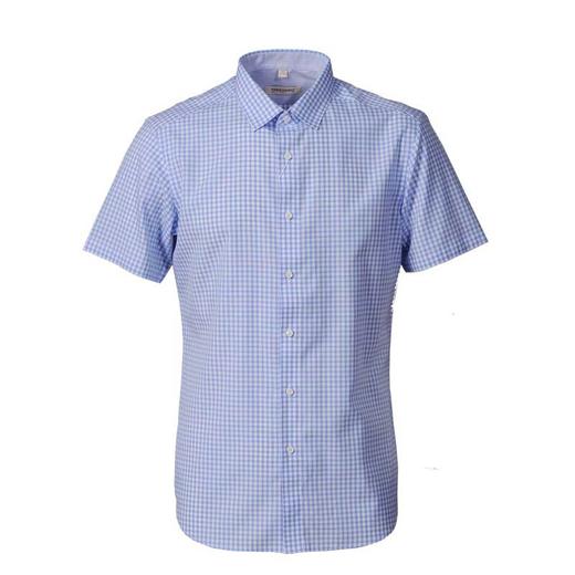 【大都会店】MAILYARD/美尔雅全棉商务男士短袖衬衫 正装短衬格子免烫衬衣 305(自提：仅限大都会门店) 商品图0