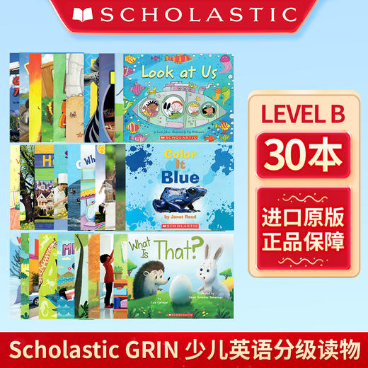 进口原版 学乐Grin分级读物 Level B 套装30本 少儿英语绘本 英文阅读原版少儿启蒙绘本故事书籍 商品图0