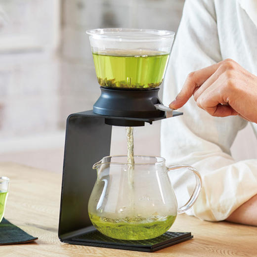 【HARIO】耐热玻璃带滤网泡茶壶可调节冲茶器上下壶套装TDR 商品图0