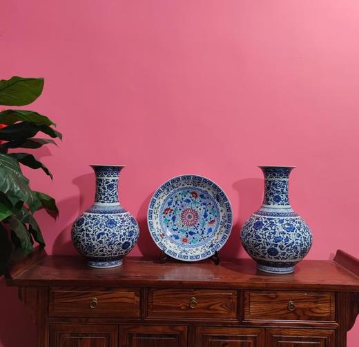 青花斗彩三件套 商品图0