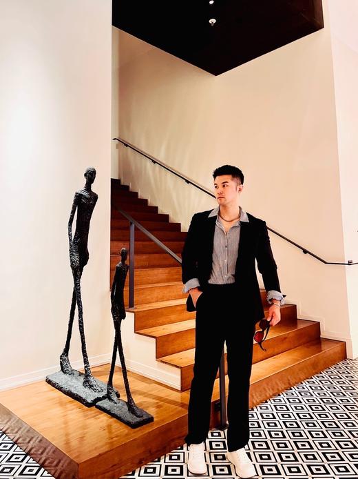 男装修身西服套装 霸道总裁范 藏青条纹 进口稀缺面料 J204M4662 商品图3