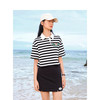 TeenieWeenie小熊卡通条纹POLO衫T恤女夏季女t恤TTHS226504N 商品缩略图2