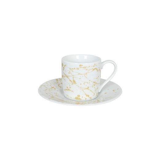 【Könitz酷尼子】金色大理石纹意式简约 咖啡杯碟套装 马克杯 商品图0
