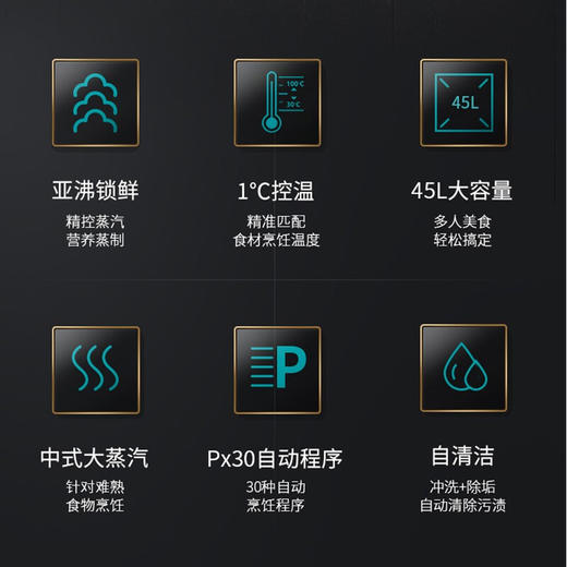 西门子（SIEMENS）嵌入式蒸箱蒸汽炉 30种自动程序45L大容量专用蒸箱 CD289ABS0W 商品图2