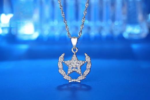 新款《灵动》纯银镶钻锁骨链 商品图0