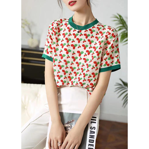 三色清新甜美02双绉真丝衬衫 NSM-MS003 商品图3