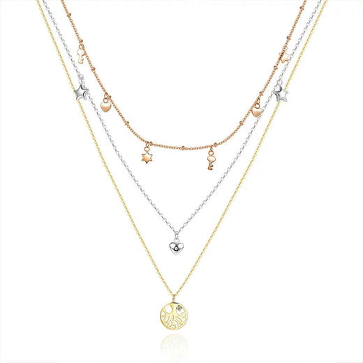 天然钻石精品三色项链 Tracey Chen 商品图0