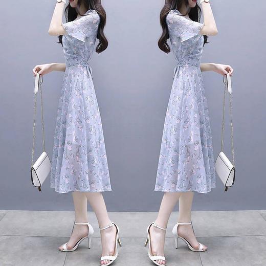 碎花冰丝连衣裙2022新款夏季超仙森系收腰显瘦气质女神范仙女裙子 商品图1