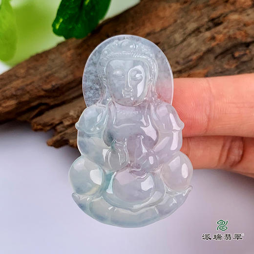 派瑞翡翠 翡翠观音 糯冰种 飘翠 商品图2