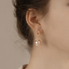 网红法式，设计感简约小巧气质耳饰925银针仿珍珠耳环LYJM-h3685 商品缩略图2