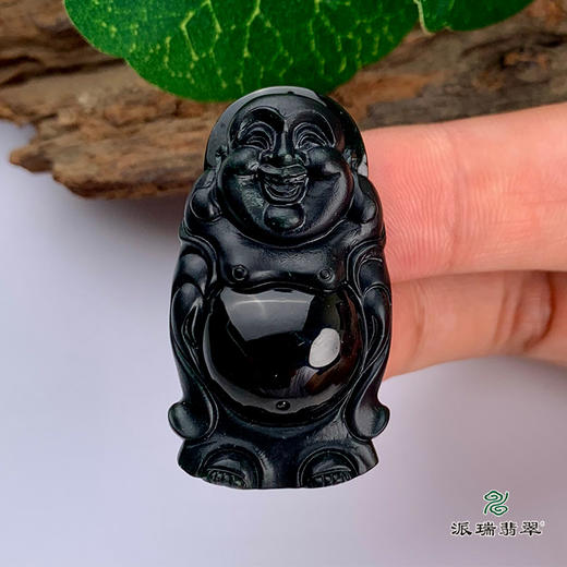 派瑞翡翠 翡翠佛 糯种 墨翠 商品图4