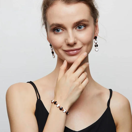 圆形黑白珐琅手链 Tracey Chen 商品图2