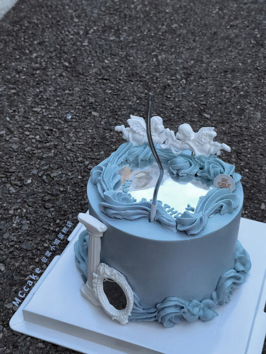 天使镜面装饰蛋糕 商品图0