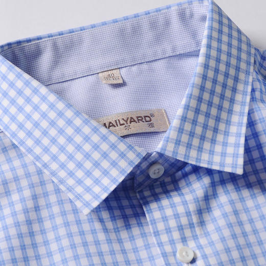 【大都会店】MAILYARD/美尔雅全棉商务男士短袖衬衫 正装短衬格子免烫衬衣 305(自提：仅限大都会门店) 商品图2