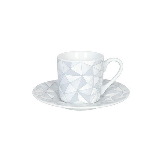【Könitz酷尼子】灰色几何系列 意式咖啡杯碟套装 马克杯 商品图0