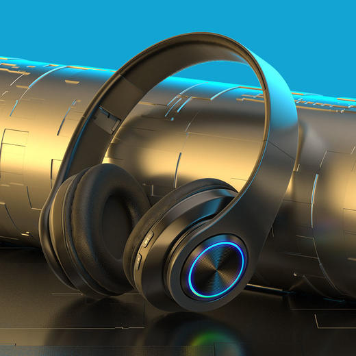 无线蓝牙耳机发光头戴式重低音耳机OPPO华为vivo苹果安卓通用耳麦 商品图7