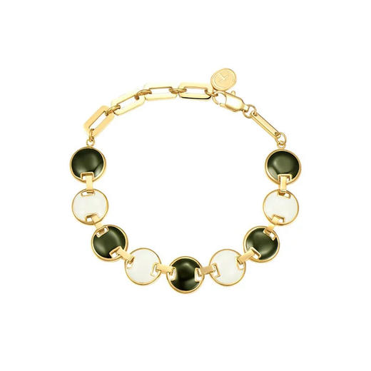 圆形黑白珐琅手链 Tracey Chen 商品图0