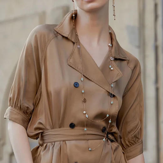 天然翡翠路路通玫瑰花长项链 Tracey Chen 商品图2