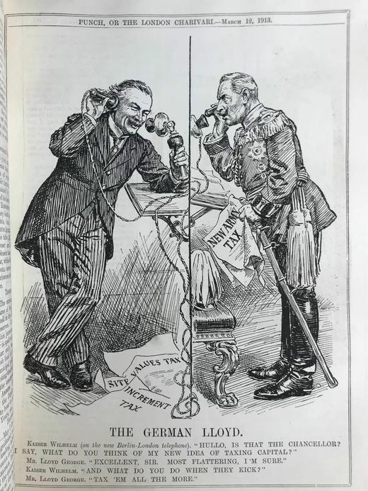 1913年 英国讽刺漫画杂志《笨拙》 漆布精装16开 商品图8