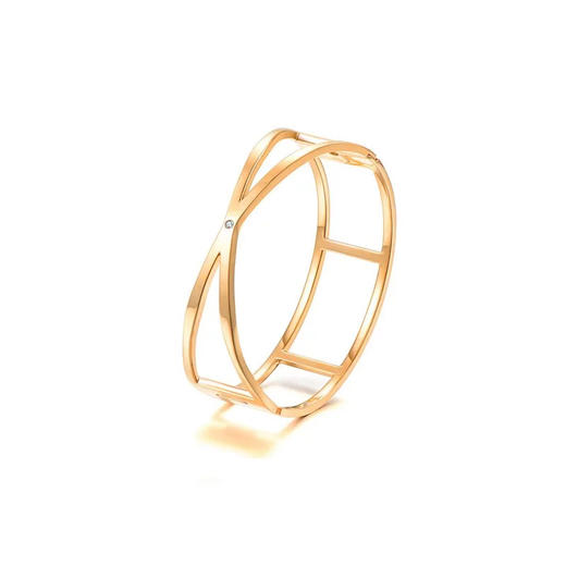 天然钻石光面交叉手环 Tracey Chen 商品图1