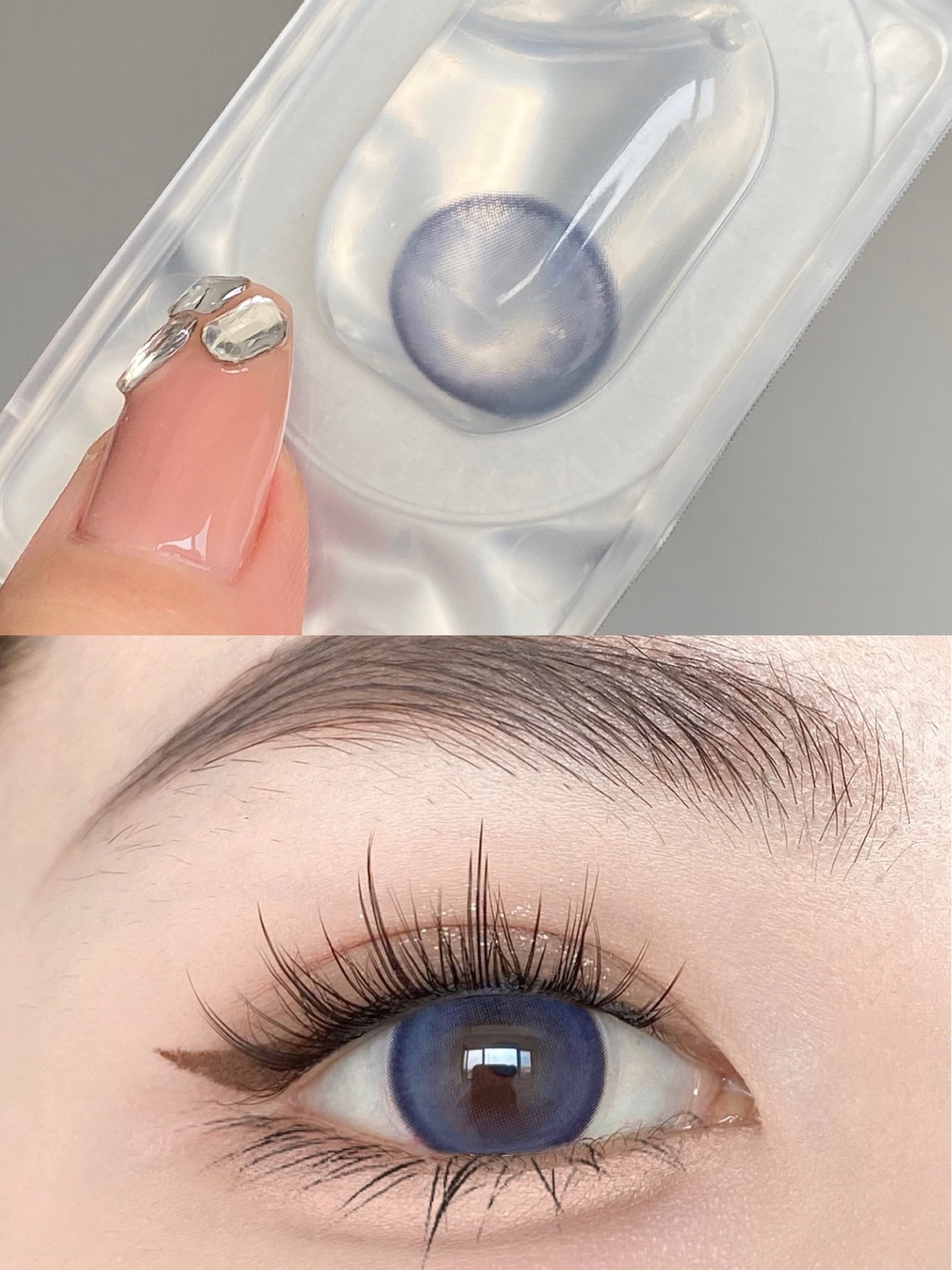 KIRAFAIRY年抛隐形眼镜 蓝加冰14.2mm 1副/2片-VVCON美瞳网9