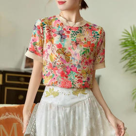 三色清新甜美02双绉真丝衬衫 NSM-MS003