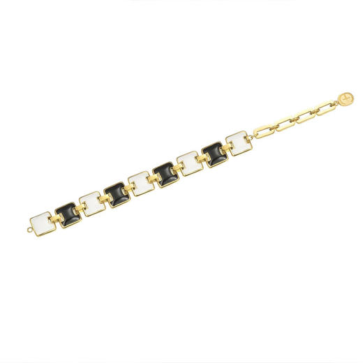 方形黑白珐琅手链 Tracey Chen 商品图4