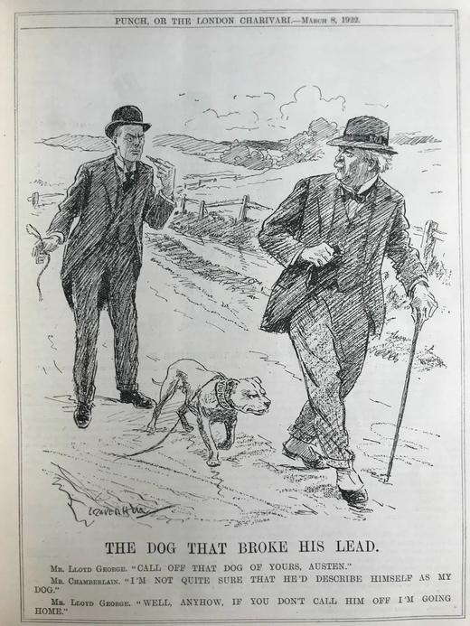 1922年1-6月 英国讽刺漫画杂志《笨拙》（含多幅彩色） 漆布精装16开 商品图12