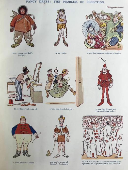 1922年1-6月 英国讽刺漫画杂志《笨拙》（含多幅彩色） 漆布精装16开 商品图10