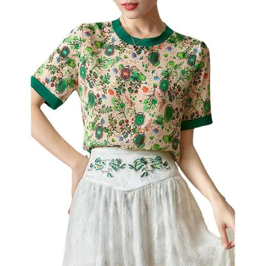 三色清新甜美02双绉真丝衬衫 NSM-MS003 商品图4