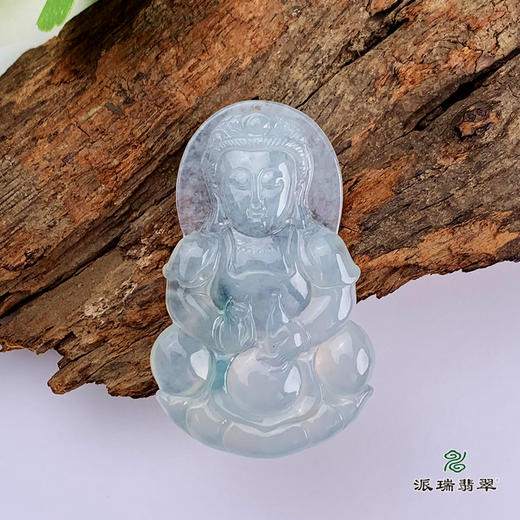 派瑞翡翠 翡翠观音 糯冰种 飘翠 商品图3
