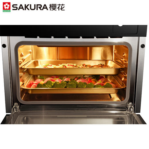 樱花(Sakura)嵌入式电蒸箱 55L大容量电蒸箱 电脑精准控温 全自动独立式水箱 嵌入式电蒸炉SCE-55Z01A 商品图1