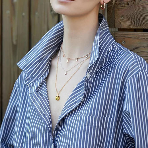 天然钻石精品三色项链 Tracey Chen 商品图1