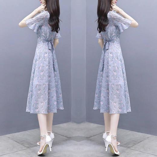 碎花冰丝连衣裙2022新款夏季超仙森系收腰显瘦气质女神范仙女裙子 商品图2
