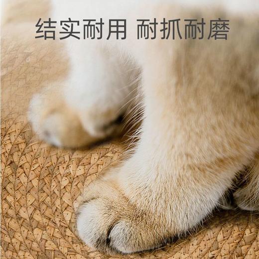 卡通藤编猫窝四季通用半封闭夏天凉窝垫子工蒲草编制狗狗宠物窝 商品图2