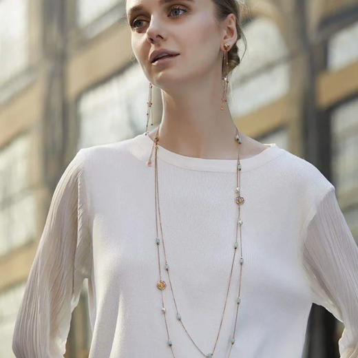 天然翡翠路路通玫瑰花长项链 Tracey Chen 商品图3