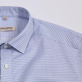 【大都会店】MAILYARD/美尔雅短袖衬衫 纯棉商务修身男士休闲格子免烫衬衣 335(自提：仅限大都会门店)