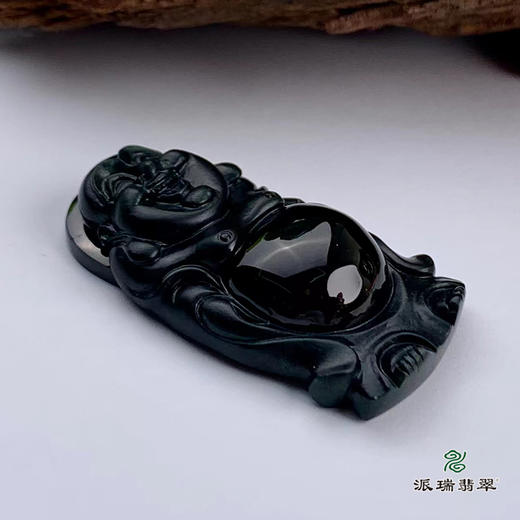 派瑞翡翠 翡翠佛 糯种 墨翠 商品图3