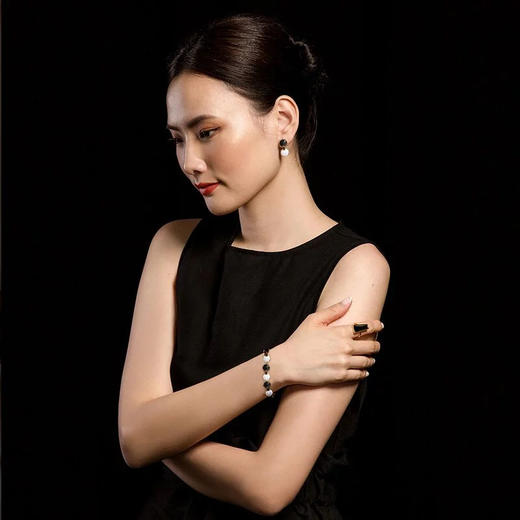 圆形黑白珐琅手链 Tracey Chen 商品图3