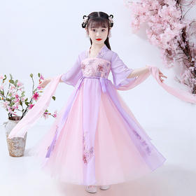 DY-6400女童汉服夏季裙子薄款短袖小女孩连衣裙儿童中国风古装仙裙