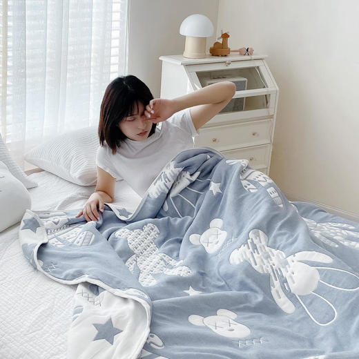 十层纱布毛巾被纯棉沙发毯子夏凉被全棉夏季午睡毛毯空调盖毯 FYJ-AG*84*141*1891 商品图0