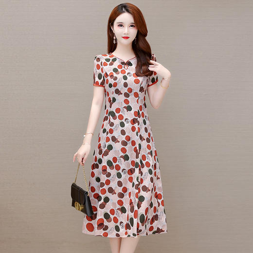 YWE 5422A932气质波点连衣裙修身时尚打底裙【优】 商品图2